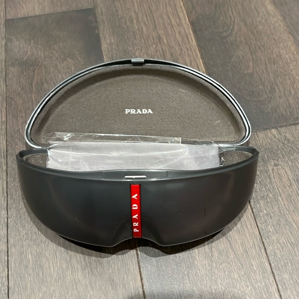 Silver Prada Sunglass case